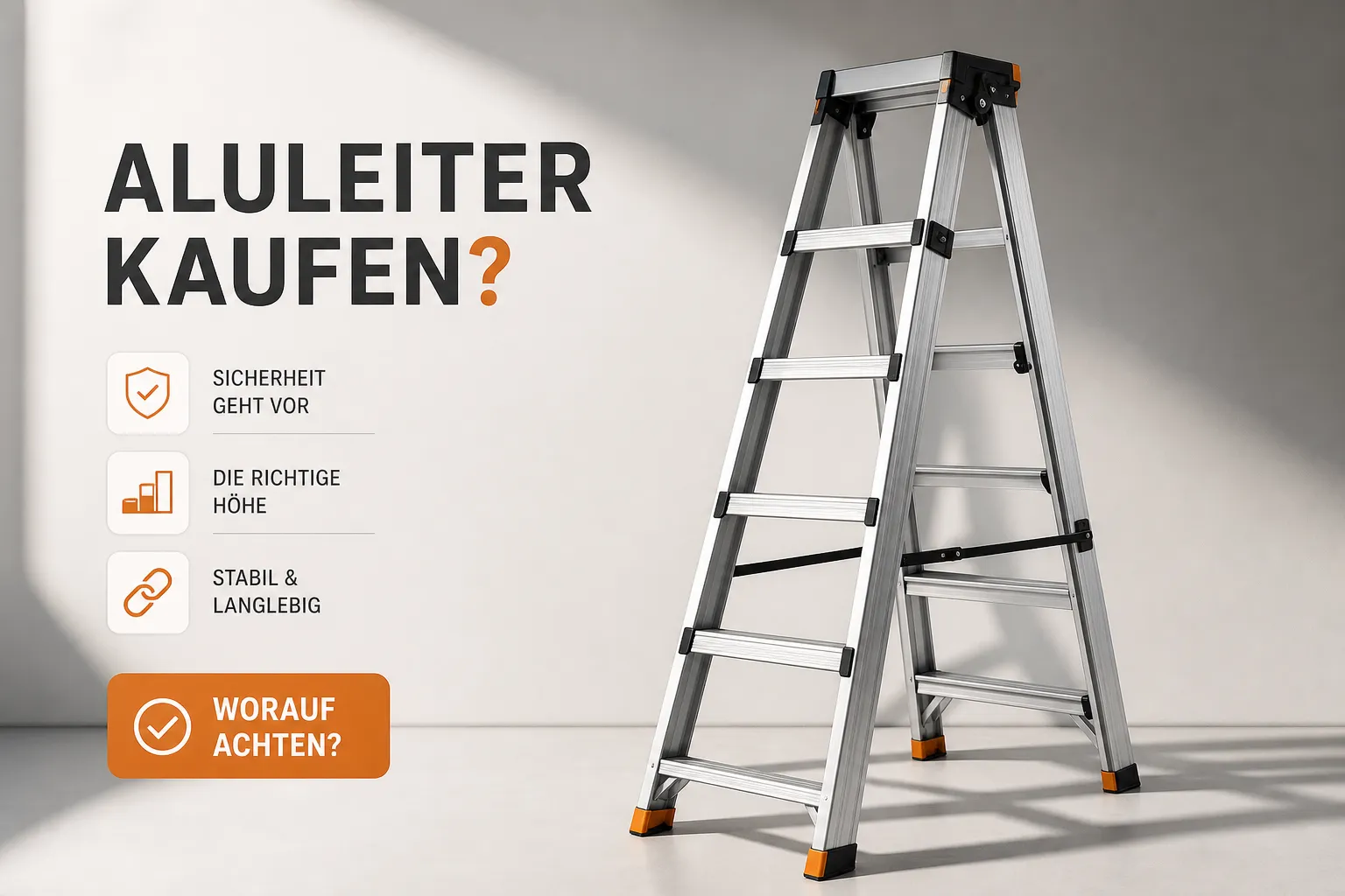 Teleskopleiter im Wohnraum